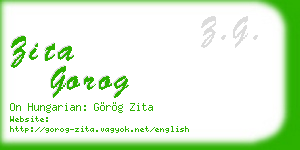 zita gorog business card